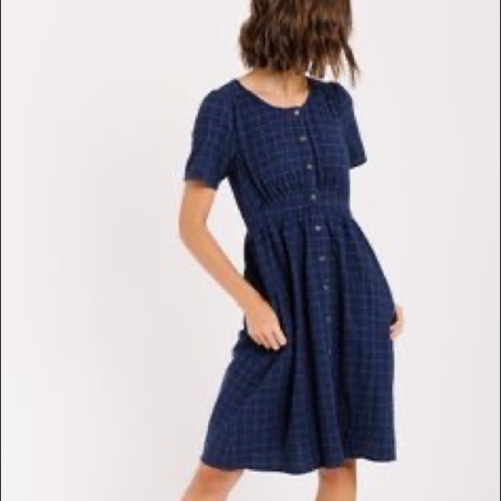 Piper & Scoot Navy babydoll dress